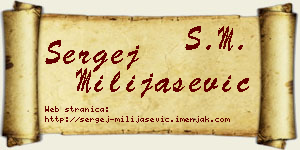 Sergej Milijašević vizit kartica